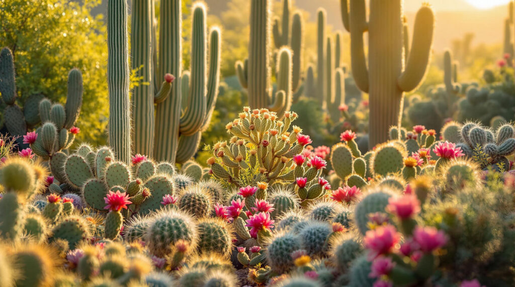 Vibrant Desert Cactus Garden